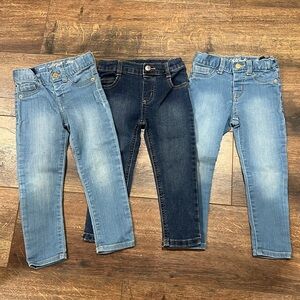 3T Toddler Girl Jeans- 2 pairs of Cat & Jack, 1 of Garanimals. Never worn!